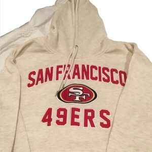 San Francisco 49ers Sweatshirt NFL team apparel size Large Stone color and Red
